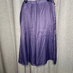 Anthropologie Purple Silky Pull-On Wide Leg Pants XL New With Tags